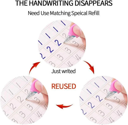 16Pcs Grooved Magic Practice Copybook Set Boys Girls Handwriting Book Practice