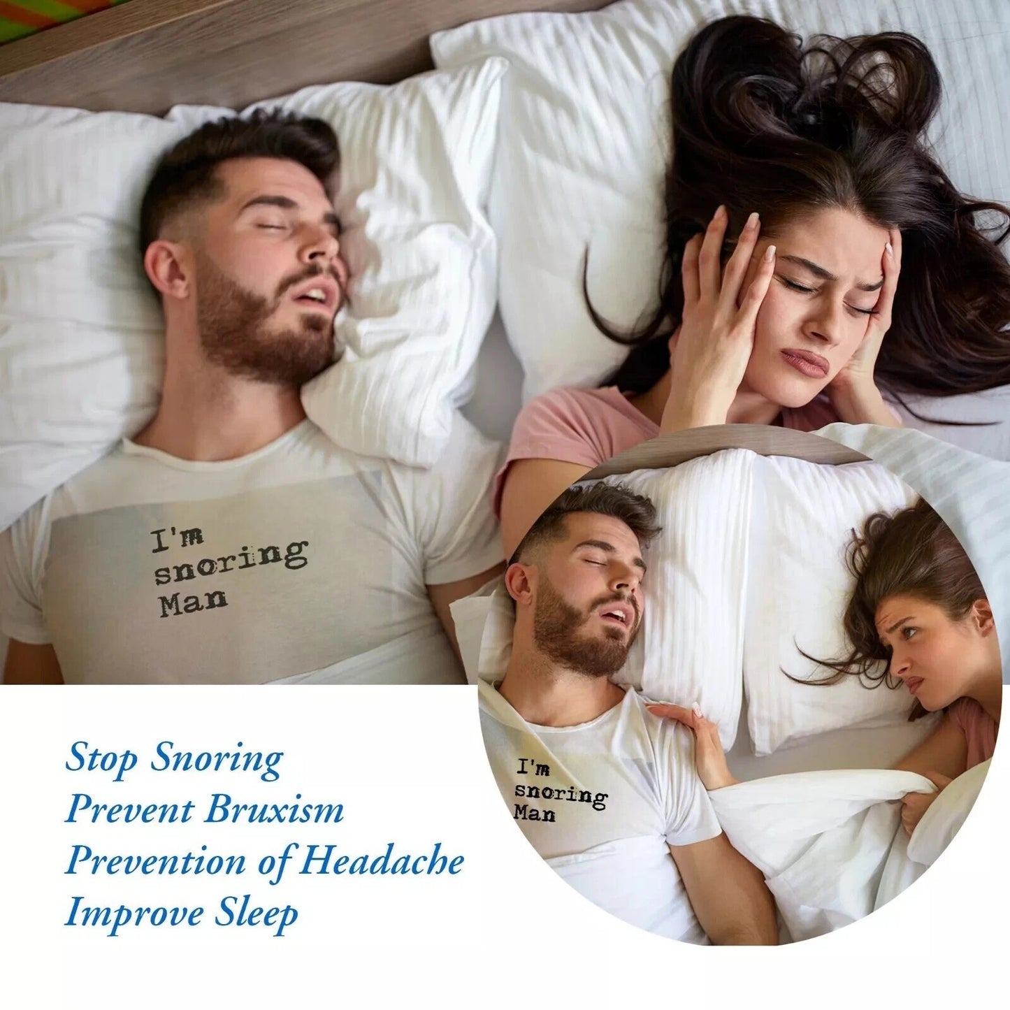 Stop Snoring Mouthpiece Sleep Apnea Guard Bruxism Anti Snore Pure Grind Aid Tray