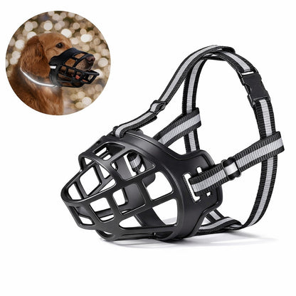 Adjustable Dog Muzzle Silicone Breathable Strong Basket Dogs Mouth Muzzles USA