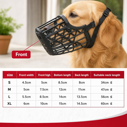 Large Pet Dog Basket Muzzle Mouth Cover Mesh Cage No Barking Biting Chewing USA