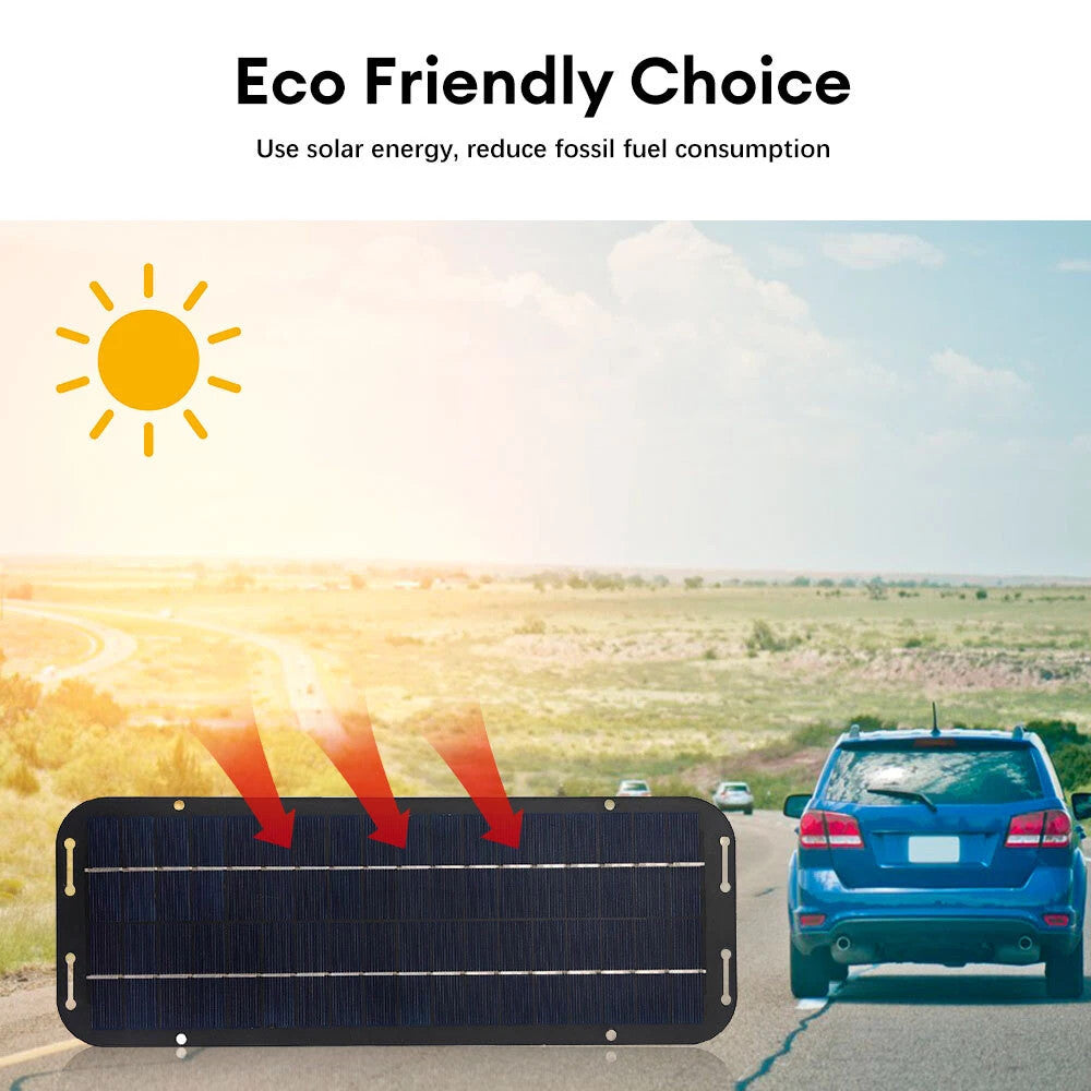 30W Solar Panel 12V Trickle Charger Battery Charger Kit Maintainer Boat Car RV