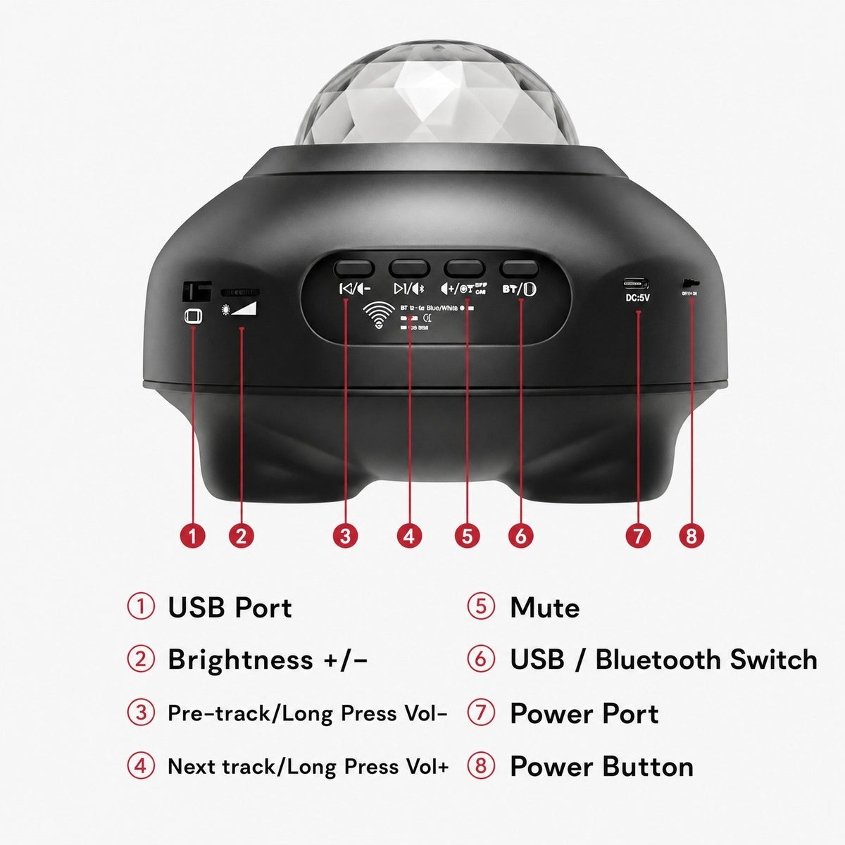 Aurora Projector Galaxy Star Night Light LED Lamp for Bedroom Ceiling Decor