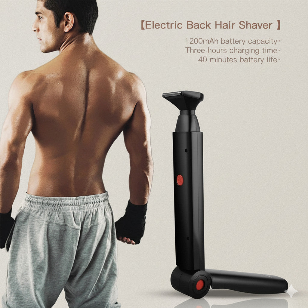 Long Handle Electric Back Shaver For Men Body Hair Removal Razor USB Recharge US