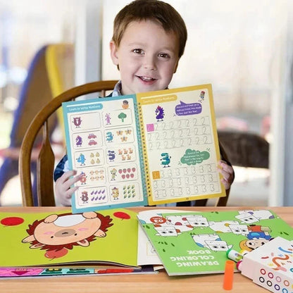 16Pcs Grooved Magic Practice Copybook Set Boys Girls Handwriting Book Practice