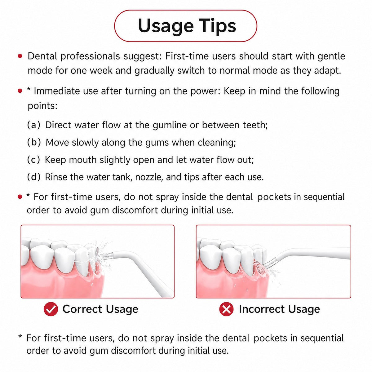 Deluxe Water Flosser Water Pick Cordless Oral Irrigator Dental Teeth Cleaner