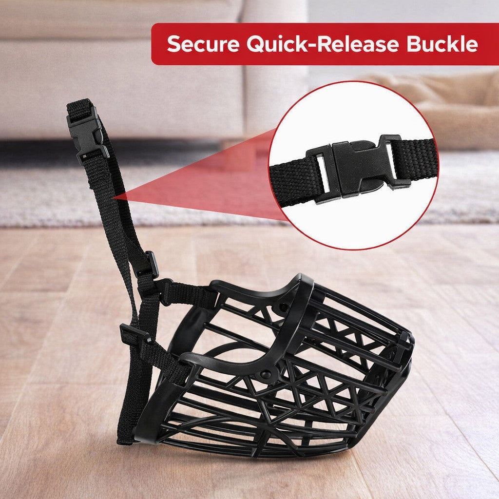 Large Pet Dog Basket Muzzle Mouth Cover Mesh Cage No Barking Biting Chewing USA